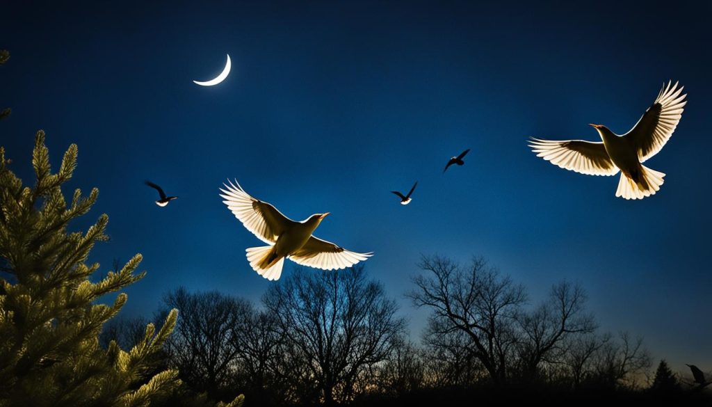 birds chirping at night symbolic meaning