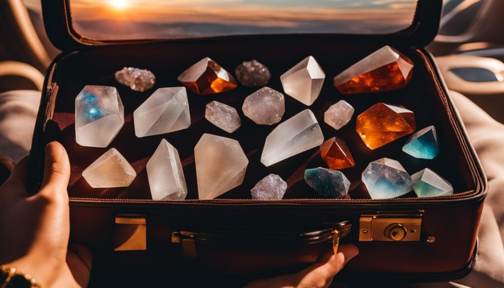packing crystals for air travel